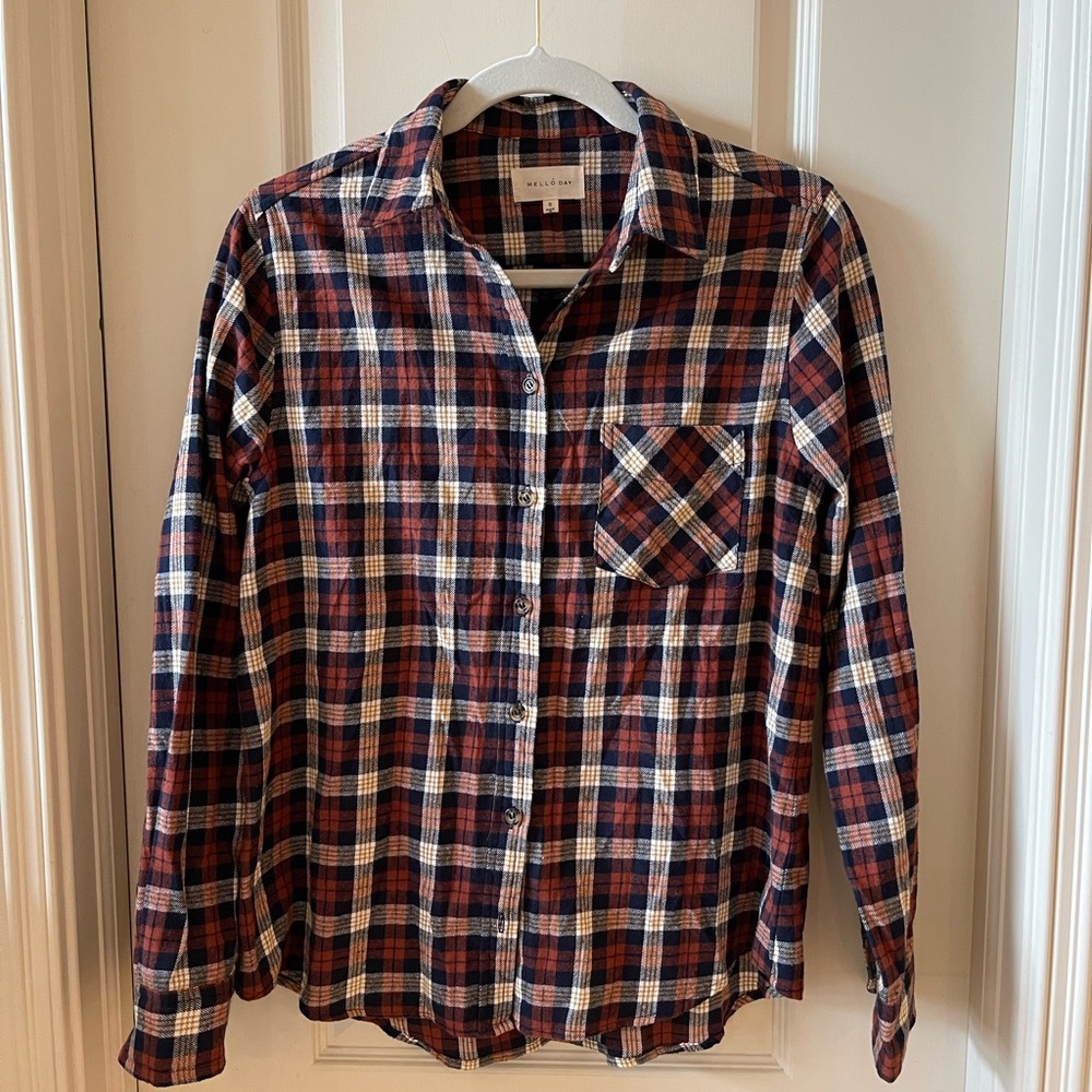 Hello Day Flannel Shirt - New Size S